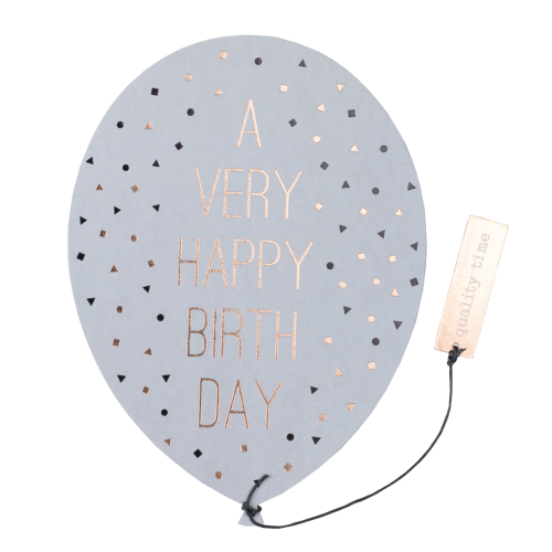 Kaart | Ballon Happy Birthday | Räder