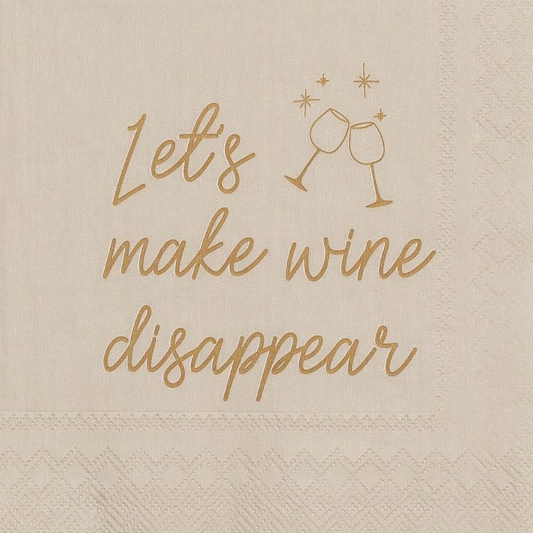 Servetten | Let's make wine disappear | Räder