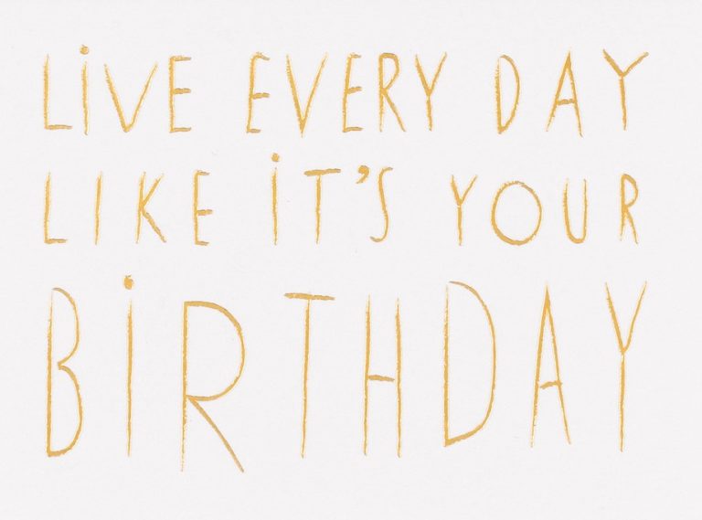 Mini Kaart | Live every day like it´s your birthday | Räder