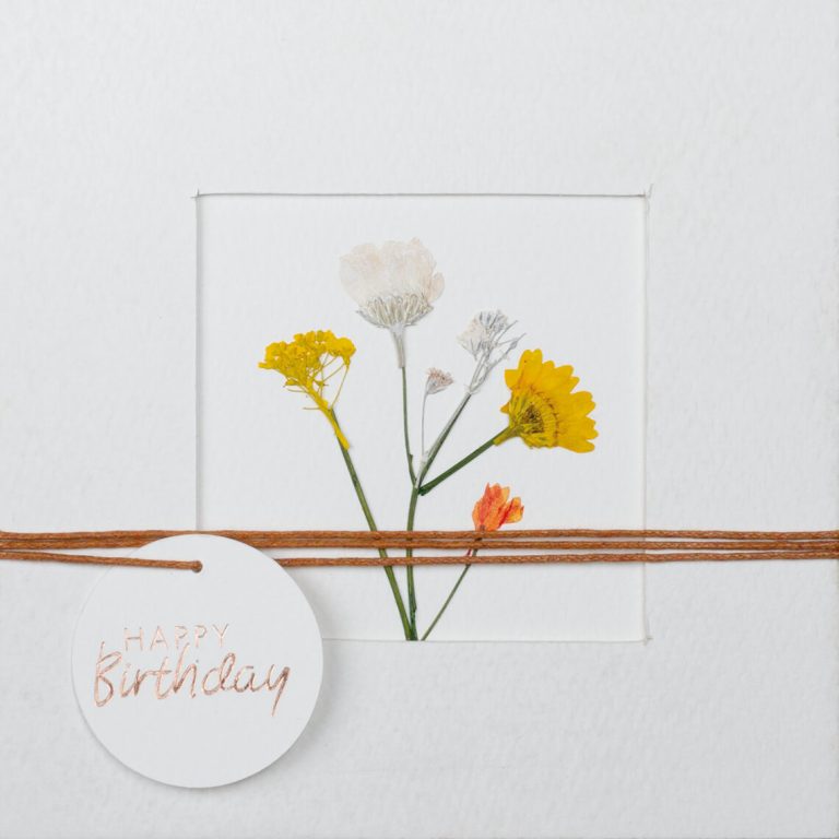 Kaart | Happy Birthday Bloemen | Räder