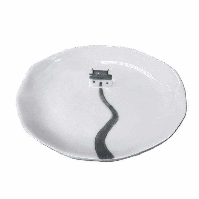 Plat porseleinen schaaltje | Huisje | East of India Plat porseleinen schaaltje | Huisje | East of India