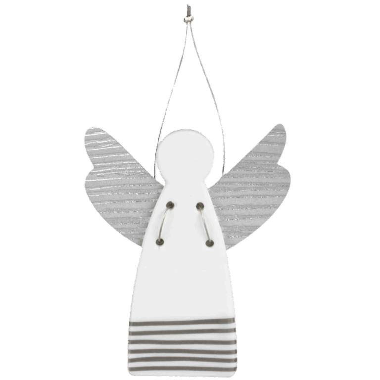 Hanger Groot | Beschermengel Zilver Strepen | Räder
