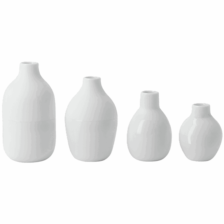 Mini Fles Vaasjes Wit | Set van 4 | Räder