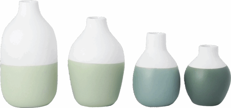 Mini Fles Vaasjes Groen | Set van 4 | Räder