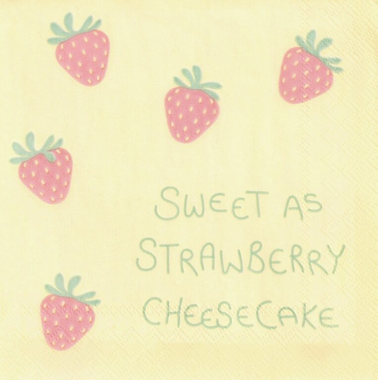 Servetten | Sweet as Strawberry Cheesecake | Räder