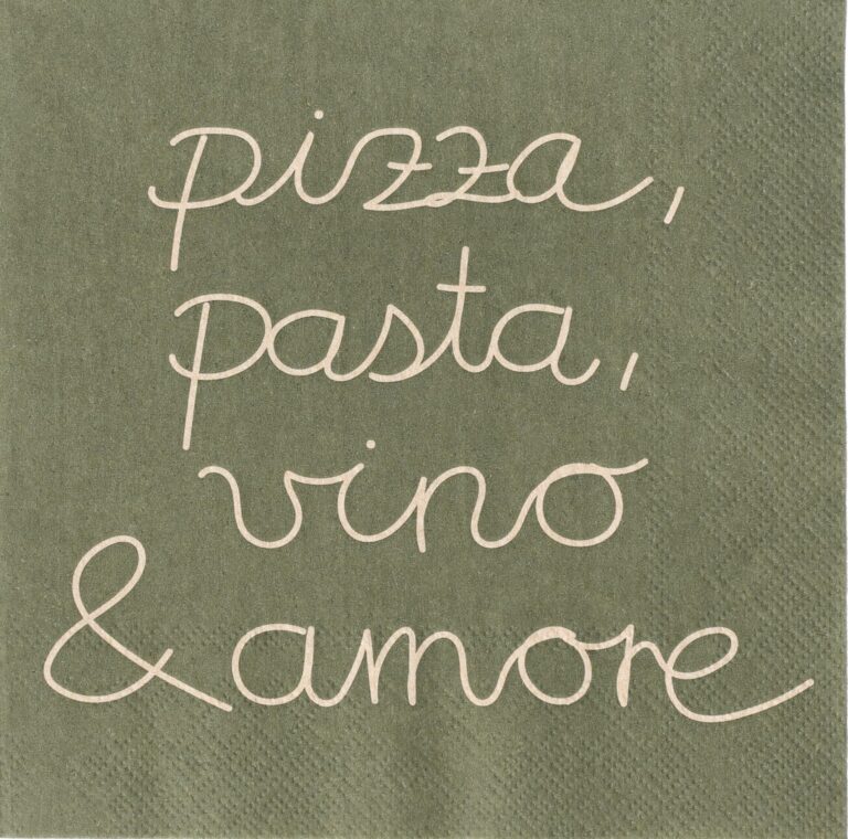Servetten | Pizza, Pasta, Vino & Amore | Räder