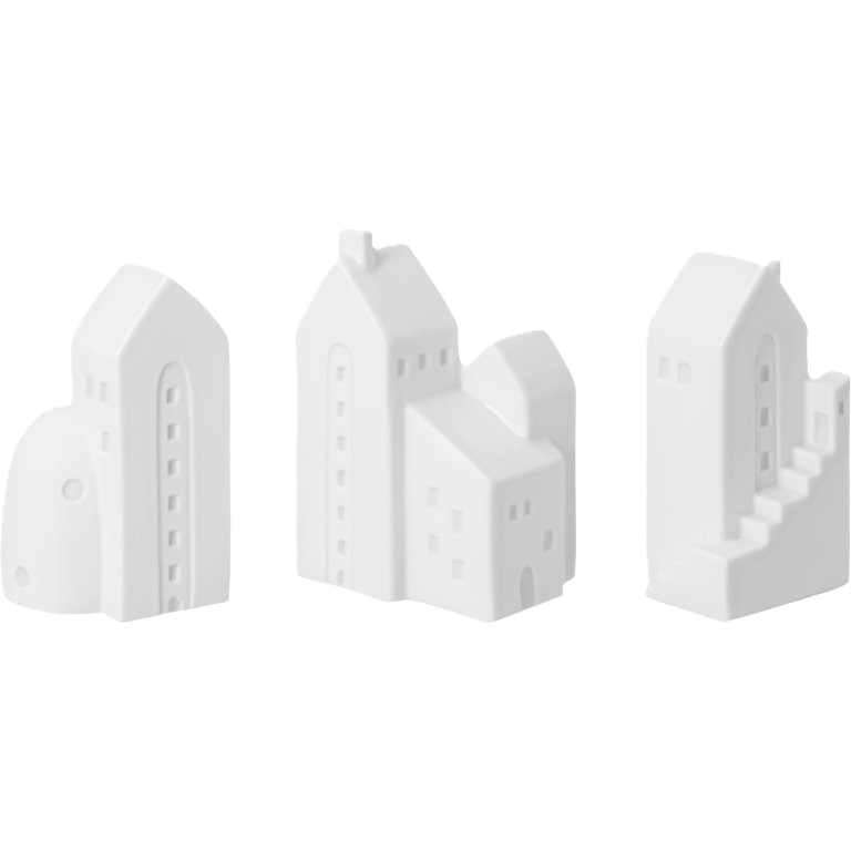 Kleine Porseleinen Huisjes | 3 Stuks | Räder